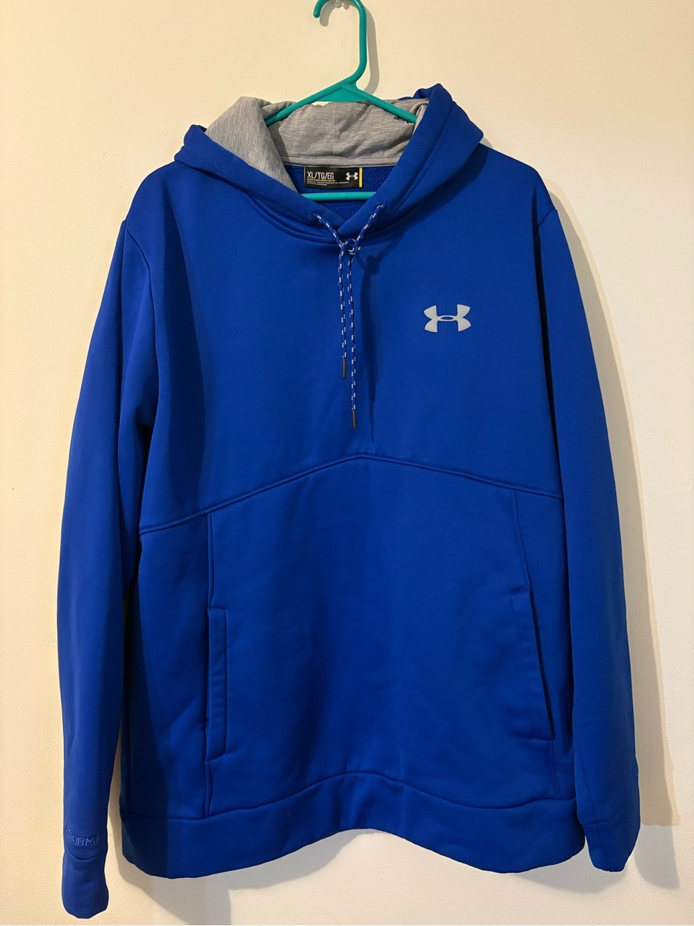 Under Armour Royal Blue Hoodie with Gray Lining